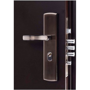 Puerta Izq con Fijo Serie 3 Alta Seguridad 130X213 MTS CHOCOLATE