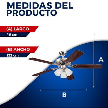 Ventilador de cielo CoolFan Architect Niquel 52 pulg