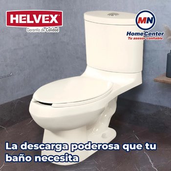 Sanitario WC Alargado Marfil 4.8 L Helvex Rodano 16