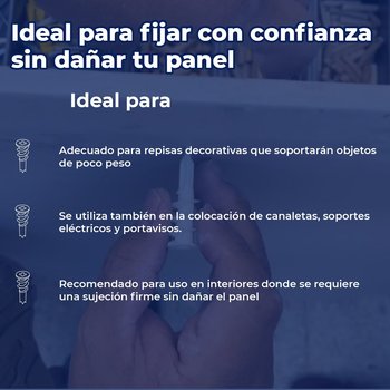 Taquete Tablaroca Plástico 10 MM 3/8 Panel Rey