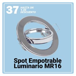Spot Empotrable Para Luminario MR16 Dirigible Satinado Aksi