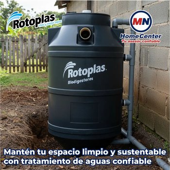 Biodigestor Rotoplas Autolimpiable 1300 L Para Aguas Residuales