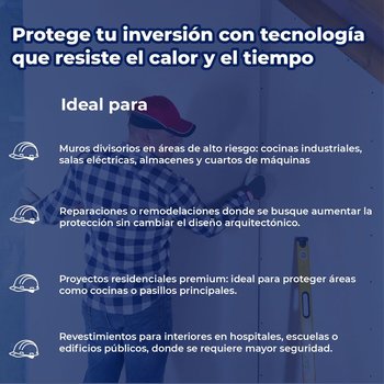 Panel yeso resistente al fuego RF 1/2 1.22X2.44