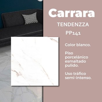 Piso Carrara 60 x 60 cm Café Std 1.44 m2