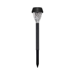 Luminario solar led jardin estaca recargable 5000K walk negro