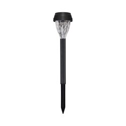 Luminario solar led jardin estaca recargable 5000K walk negro