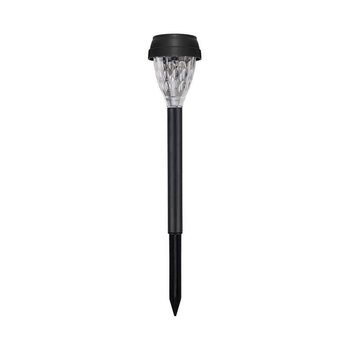 Luminario solar led jardin estaca recargable 5000K walk negro