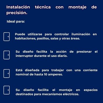 Placa Apagador Sencillo Blanco marca Lucek