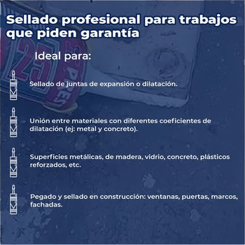 Sellador Poliuretano Presto Flex PU25 Gris 600 ML