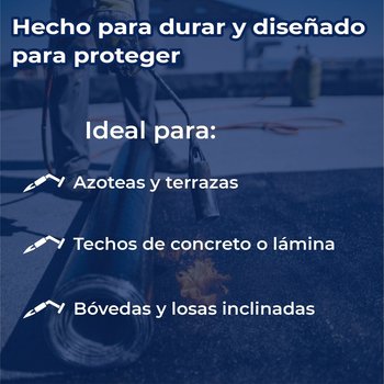 Imper Prefabricado SBS Novaroll 3.5 mm Fibra Vidrio Blanco