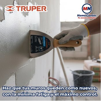 Espátula flexible 4" pulgadas con mango de madera Truper