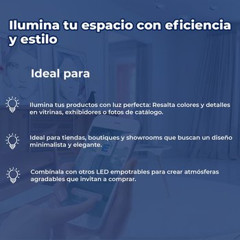 Luminario led empotrado 6 pulgadas luz blanco
