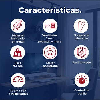 Paquete de 2 Ventiladores de Pedestal BRISA 18” Alta Potencia