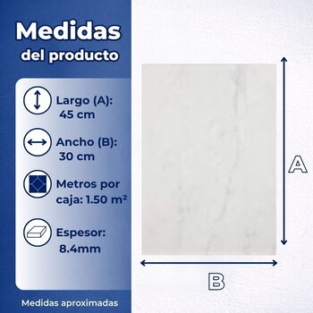 Muro Azulejo Praga Carrara Daltile 30 x 45 cm ZD50
