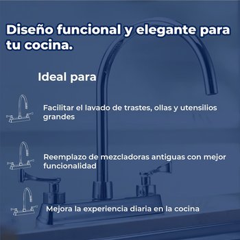 Mezcladora Para Fregadero Albatros Helvex Cromo HM-37