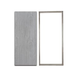 Paq Puerta Tambor Gris Oxford 85X2.13 MT Con Marco Pino Natural