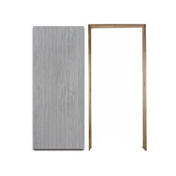 Paquete Puerta Tambor Gris Oxford 85X2.13 M Con Marco Pino