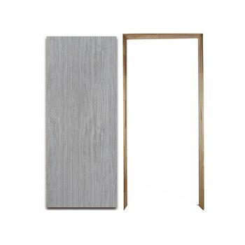 Paquete Puerta Tambor Gris Oxford 85X2.13 M Con Marco Pino