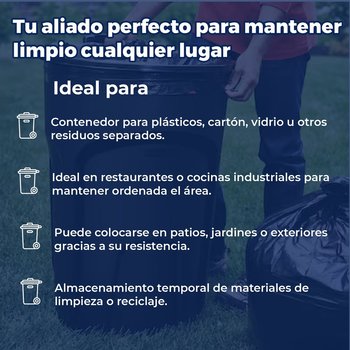 Cesto Plástico 76 litros Negro