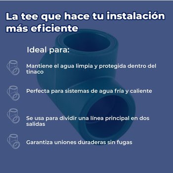Tee Tuboplus 2 pulg para Instalaciones Hidráulicas