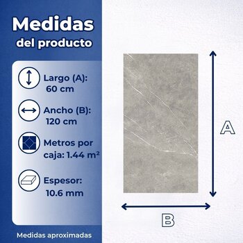 Piso Corso gray Daltile 60x120 cm rectificado ZC34