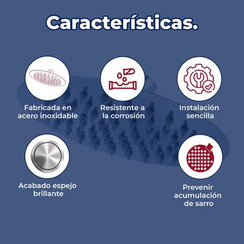 Regadera Delgada Redonda Sin Brazo Rugo 6" Acero Inoxidable