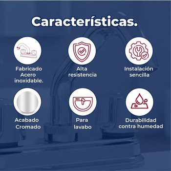 Llave Mezcladora para Lavabo cierre de compresión Rugo Tauro