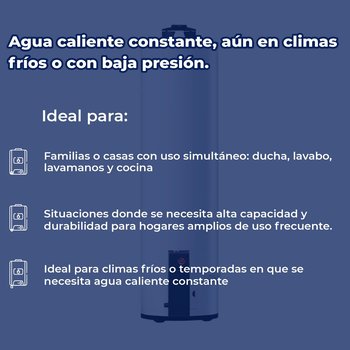 Calentador de Depósito Calorex Maximus 132 L Gas LP