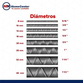 VARILLA RECTA #3 3/8 x 12 M AR-42