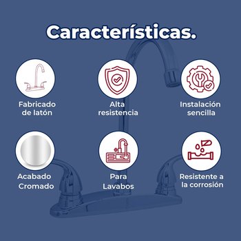 Llave Mezcladora Para Fregadero 8" Rugo Manerales Géminis 8IGN