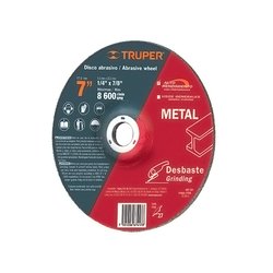 Disco Desbaste Metal Truper 7 pulg Alto Rendimiento