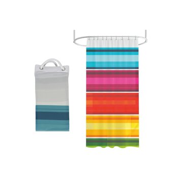 Cortina Para Baño 180x180 cm Poliéster Chromatic Euro Showers