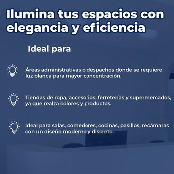 Luminario Led Empotrado Techo Luz Blanco 12W Flat Estevez