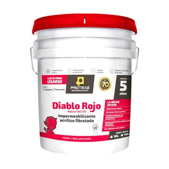 Impermeabilizante Acrílico Fibratado Blanco 5 Años 19 L