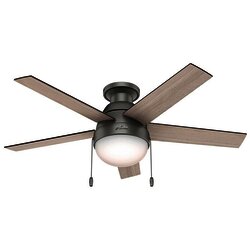 Ventilador Anslee LP Plata mate 46 pulg Hunter