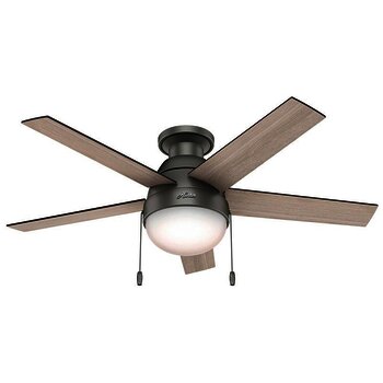 Ventilador Anslee LP Plata mate 46 pulg Hunter