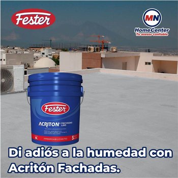 Impermeabilizante acrílico Acritón Fachadas Liso blanco 19 l