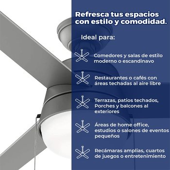 Ventilador De Techo Aker Hunter 52 Pulgadas