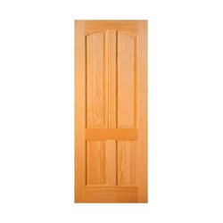 Puerta Madera Rústica Pino 91 x 213 cm para Interior 4 Tableros