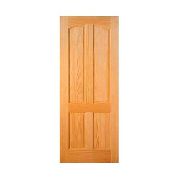 Puerta Madera Rústica Pino 91 x 213 cm para Interior 4 Tableros