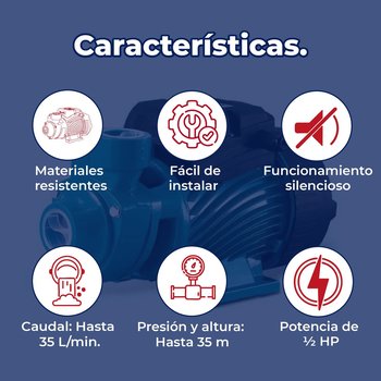 Bomba Periférica ½ Hp 110V Rotoplas Para Presión de Agua