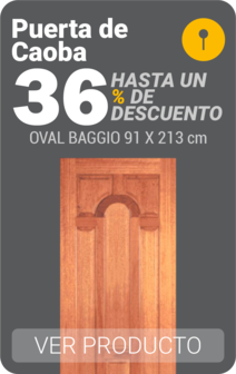 Puerta de Caoba Lumed Tableros Gumont .91 x 2.13 mts