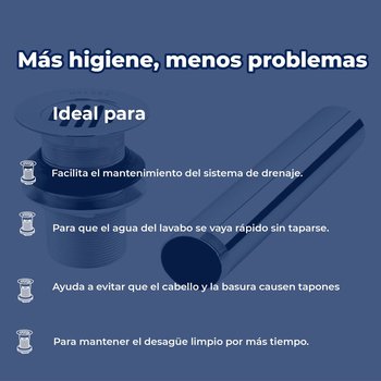 Contra de Rejilla Para Lavabo Sin Rebosadero Helvex TH0-59