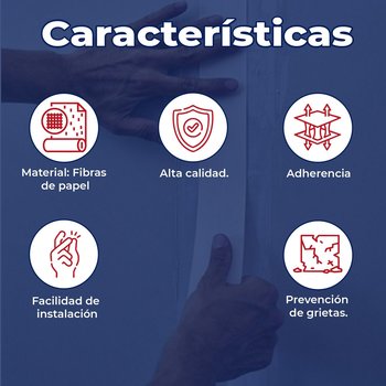 Cinta de papel Para Uniones Refuerzo Panel Rey 5.24 cm x 76.25 m