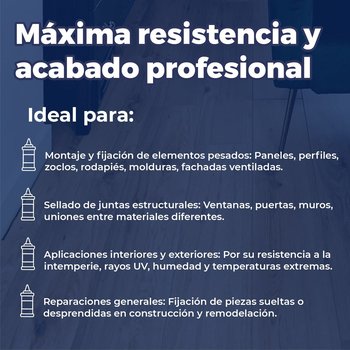 Adhesivo Ms Polymer One Cartucho 300 Ml