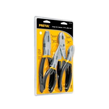 Juego de 4 pinzas mango de vinil Pretul