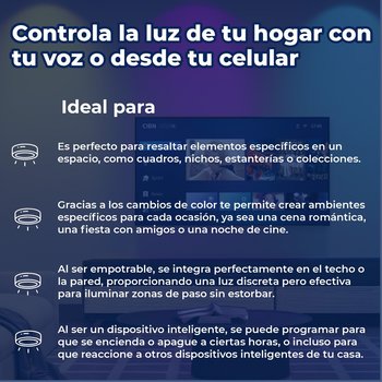 Luminario led empotrado smart 3 pulgadas 3 W con wifi