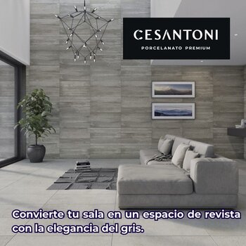 Piso Tipo Cemento Frau Cesantoni 45x90 cm Rectificado