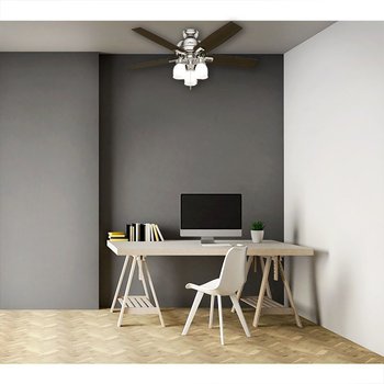 Ventilador Donegan 52 pulg Niquel Cepillado Hunter