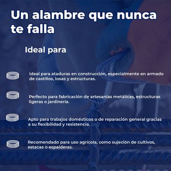 Alambre Galvanizado Deacero Calibre 14.5 (Precio por kilo)